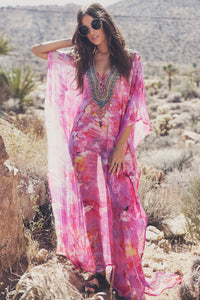 Diara Embellished Kaftan - Pink - Haute & Rebellious