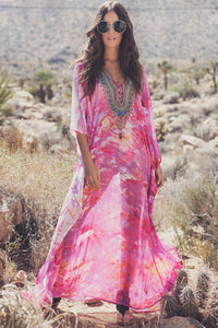 Diara Embellished Kaftan - Pink - Haute & Rebellious