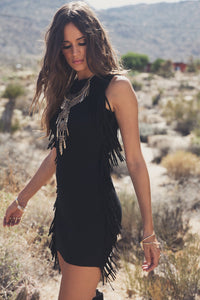 Mila Fringe Sweater Dress - Haute & Rebellious