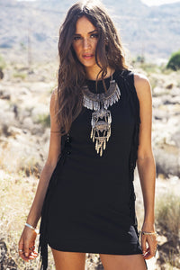 Mila Fringe Sweater Dress - Haute & Rebellious