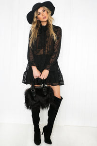 Deidra Ruffle Long Sleeve Dress - Haute & Rebellious