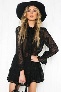Deidra Ruffle Long Sleeve Dress - Haute & Rebellious