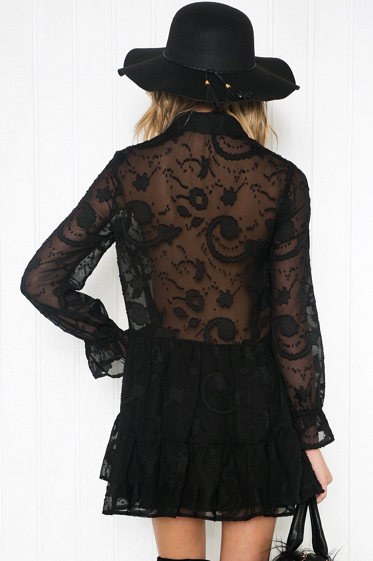 Deidra Ruffle Long Sleeve Dress - Haute & Rebellious