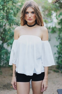 Dalia Off-Shoulder Flowy Top - Haute & Rebellious