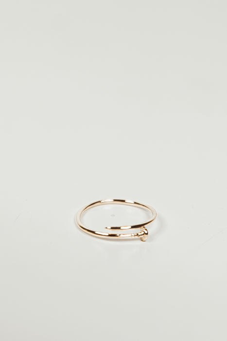 Petite Nail Spiral Ring - Gold
