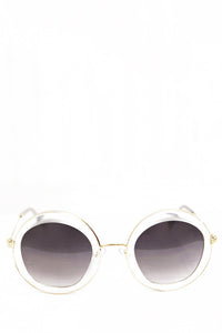 Gia Circle Shades - Clear/Gold - Haute & Rebellious