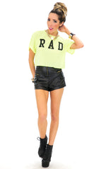 R A D NEON TOP - Yellow - Haute & Rebellious