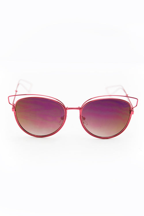 Set You Free Sunglasses - Fuchsia - Haute & Rebellious
