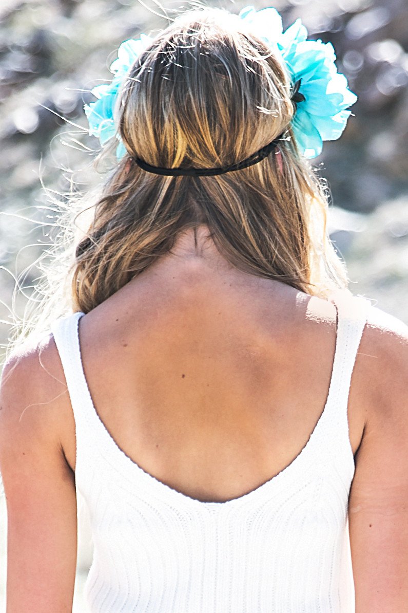 Jalana Queen Flower Child Headband - Aqua - Haute & Rebellious