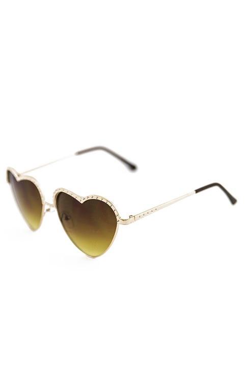 I HEART YOU SUNGLASSES - Brown/Gold - Haute & Rebellious