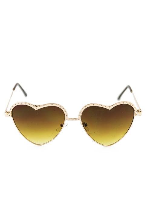 I HEART YOU SUNGLASSES - Brown/Gold - Haute & Rebellious