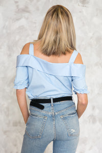 Off-Shoulder Collar Shirt - Haute & Rebellious