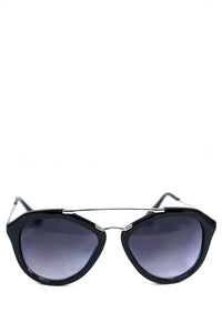 Janice Aviator Shades - Black/Silver - Haute & Rebellious