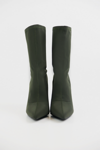 Walk The Talk Sock Booties - Olive - Haute & Rebellious