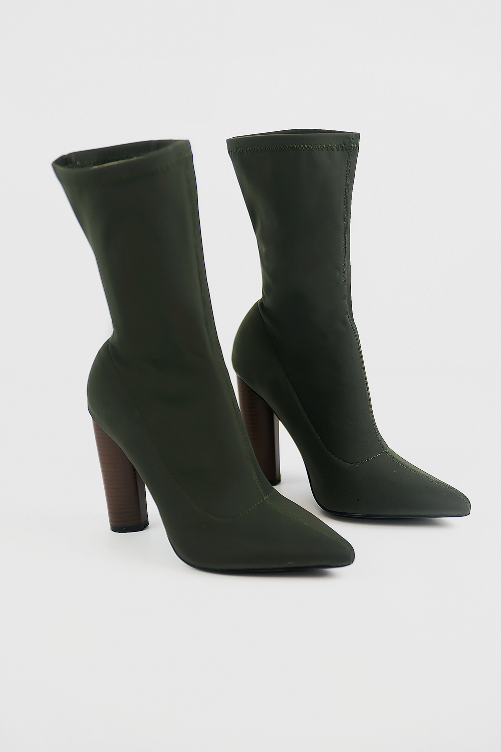 Walk The Talk Sock Booties - Olive - Haute & Rebellious