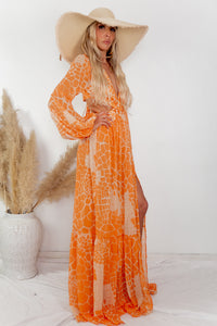 Cut-out Maxi Dress - Orange