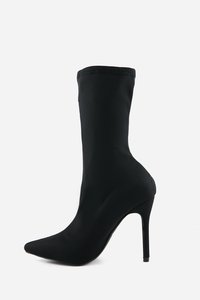 Pointy Sock Boots - Black