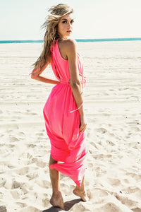 Nuri High-Slit Maxi Dress - Pink - Haute & Rebellious