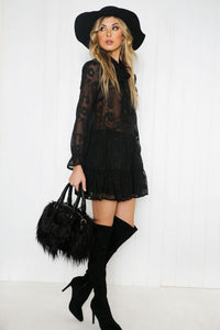 Deidra Ruffle Long Sleeve Dress - Haute & Rebellious