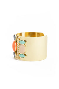 COLORED STONES CUFF - Orange - Haute & Rebellious