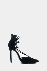 Lilian Suede Lace-Up Heel