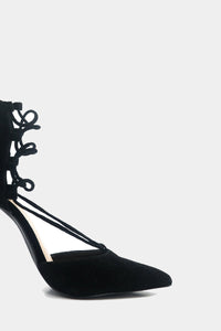 Lilian Suede Lace-Up Heel