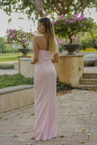 Rose Strapless Corset Satin Gown
