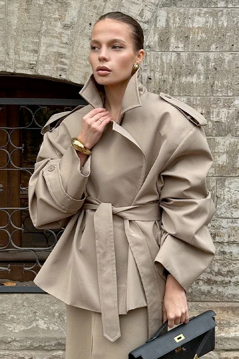 Cropped Trench Coat - Haute & Rebellious