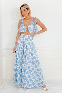 Show Me Ruffles Cropped Top and Skirt Set