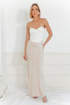 A Night Out Sequin Slit Long Skirt