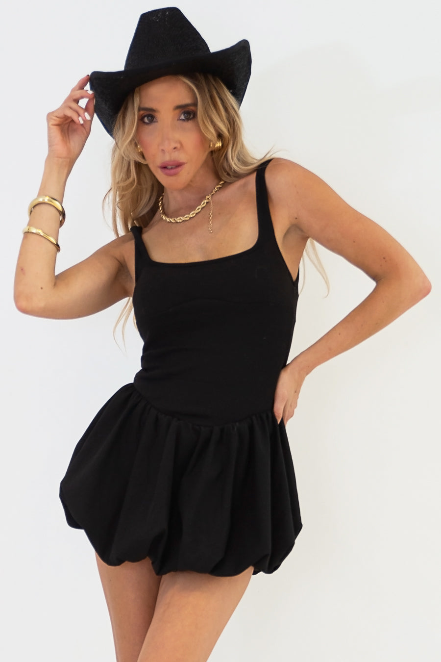 Bubble Skirt Mini Dress
