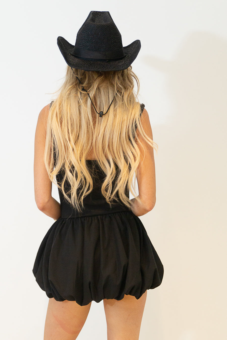 Bubble Skirt Mini Dress - Black - S / Black Bubble Skirt Mini Dress - Black - S / Black