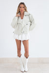 Vegan Leather Jacket - Off White