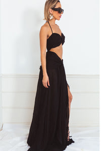 Zahana Two-Piece Skirt Set - Black