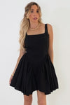 The Way To My Heart Mini Flare Dress - Black