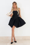 The Way To My Heart Mini Flare Dress - Black