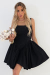 The Way To My Heart Mini Flare Dress - Black