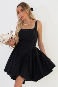 The Way To My Heart Mini Flare Dress - Black