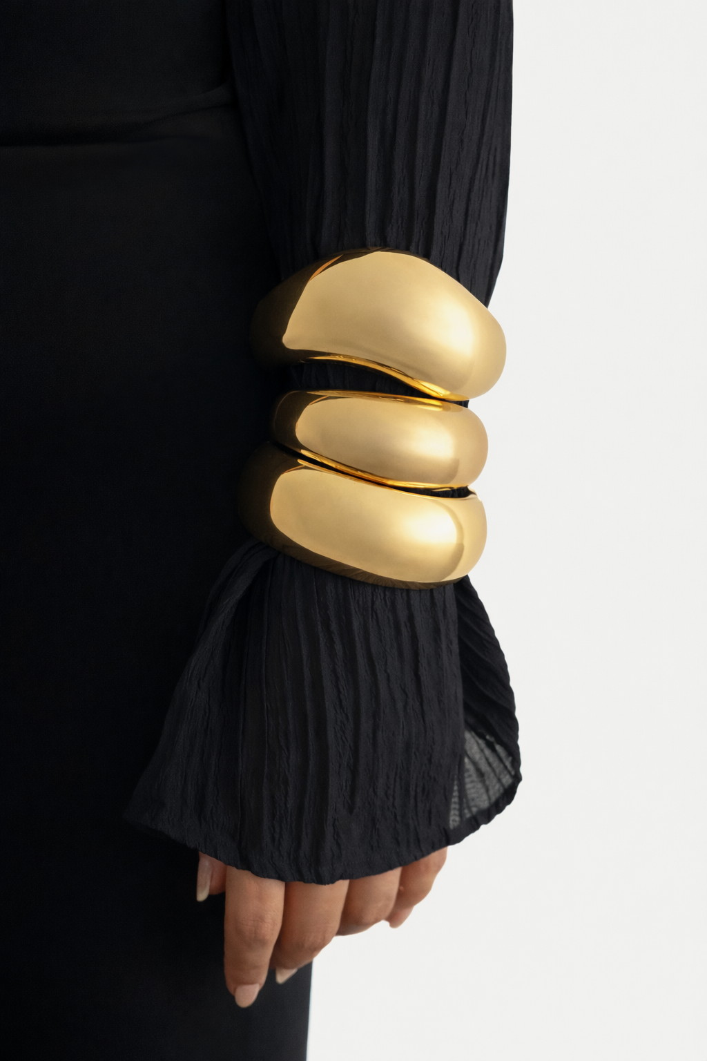 Gold Organic Bangle Set - Haute & Rebellious