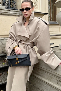 Cropped Trench Coat - Haute & Rebellious