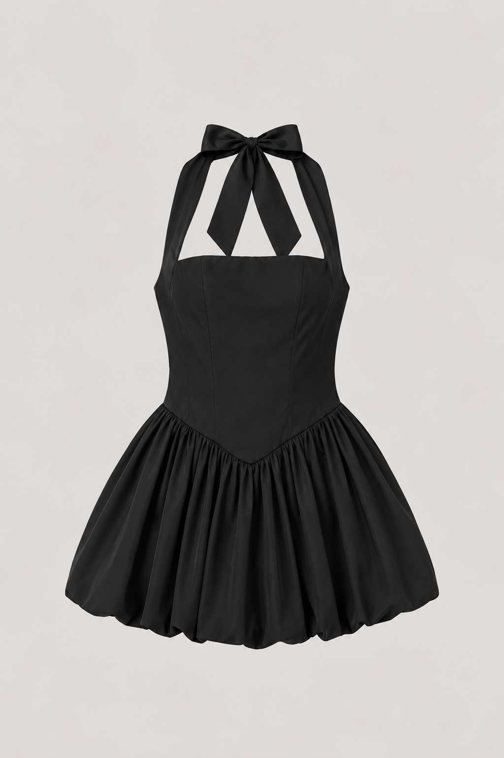 The Positano Bow-Back Mini Dress – Black
