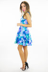 WATERCOLOR PRINT DRESS - Blue - Haute & Rebellious