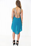 Layla High-Low Dressy Tank Top - Turquoise - Haute & Rebellious