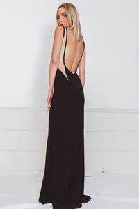 Elegant Maxi Dress with Contrast Detail