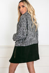Woven Coat with Contrast