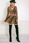 Long Sleeve Leopard Mini Dress