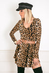 Long Sleeve Leopard Mini Dress