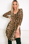 Long Sleeve Leopard Mini Dress