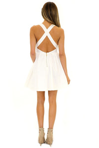 HELENA CUTOUT BABYDOLL DRESS  - White - Haute & Rebellious