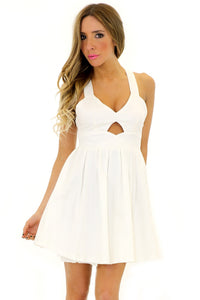 HELENA CUTOUT BABYDOLL DRESS  - White - Haute & Rebellious